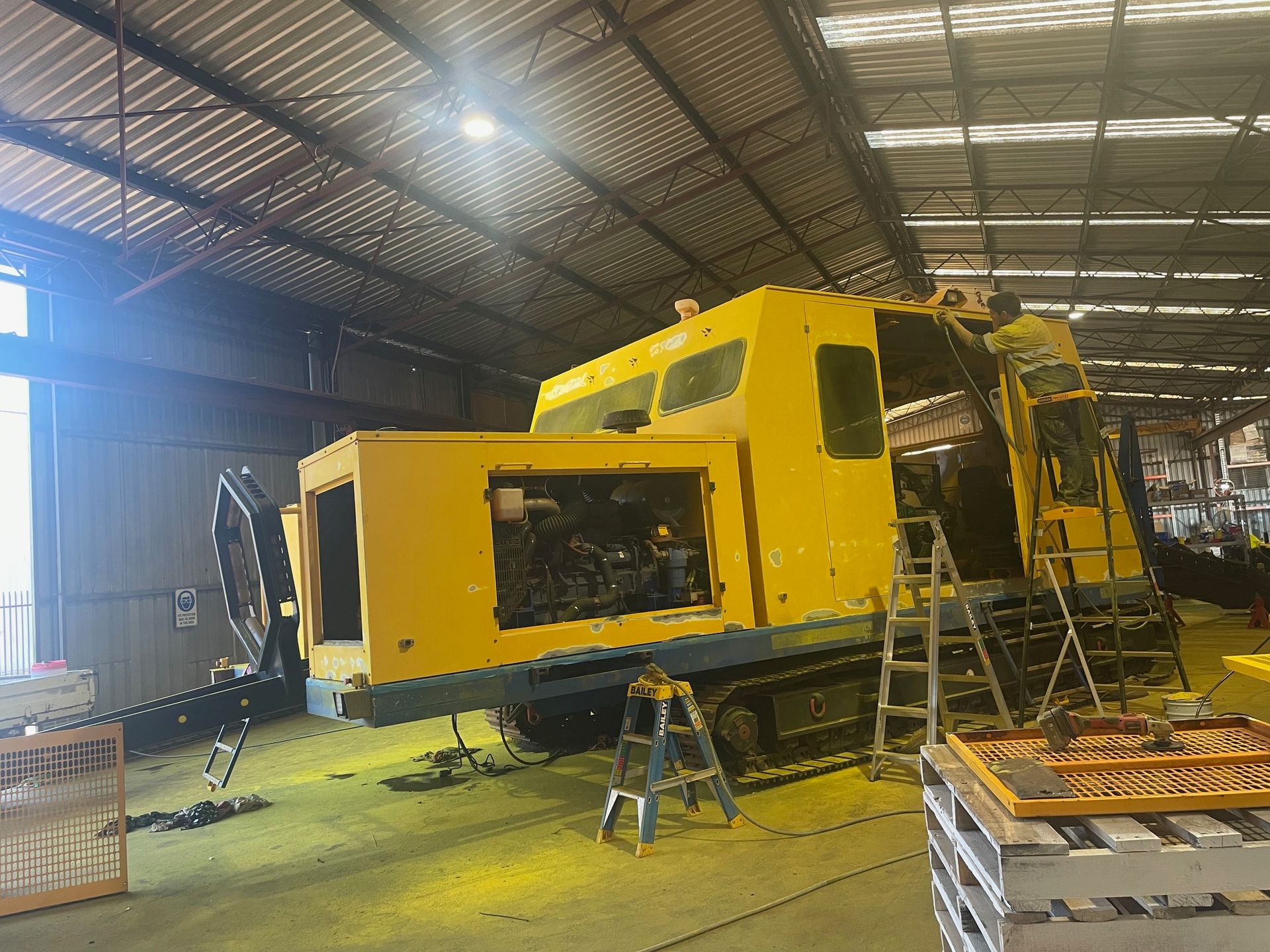 Truck chassis surface preparation